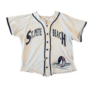 Vintage Single Stitch Men's St. Pete Beach Florida Baseball Jersey- Size Medium